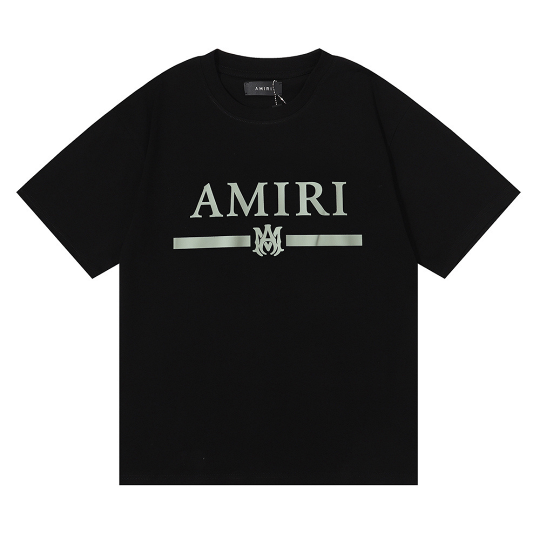 Luxuriöses Amiri M.A Bar T-Shirt Herren Baumwolle Designer Streetwear Schwarz