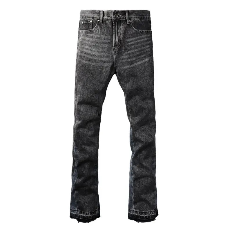Amiri Ausgestellte Graue Jeans: Luxuriöser Denim für Stilbewusste