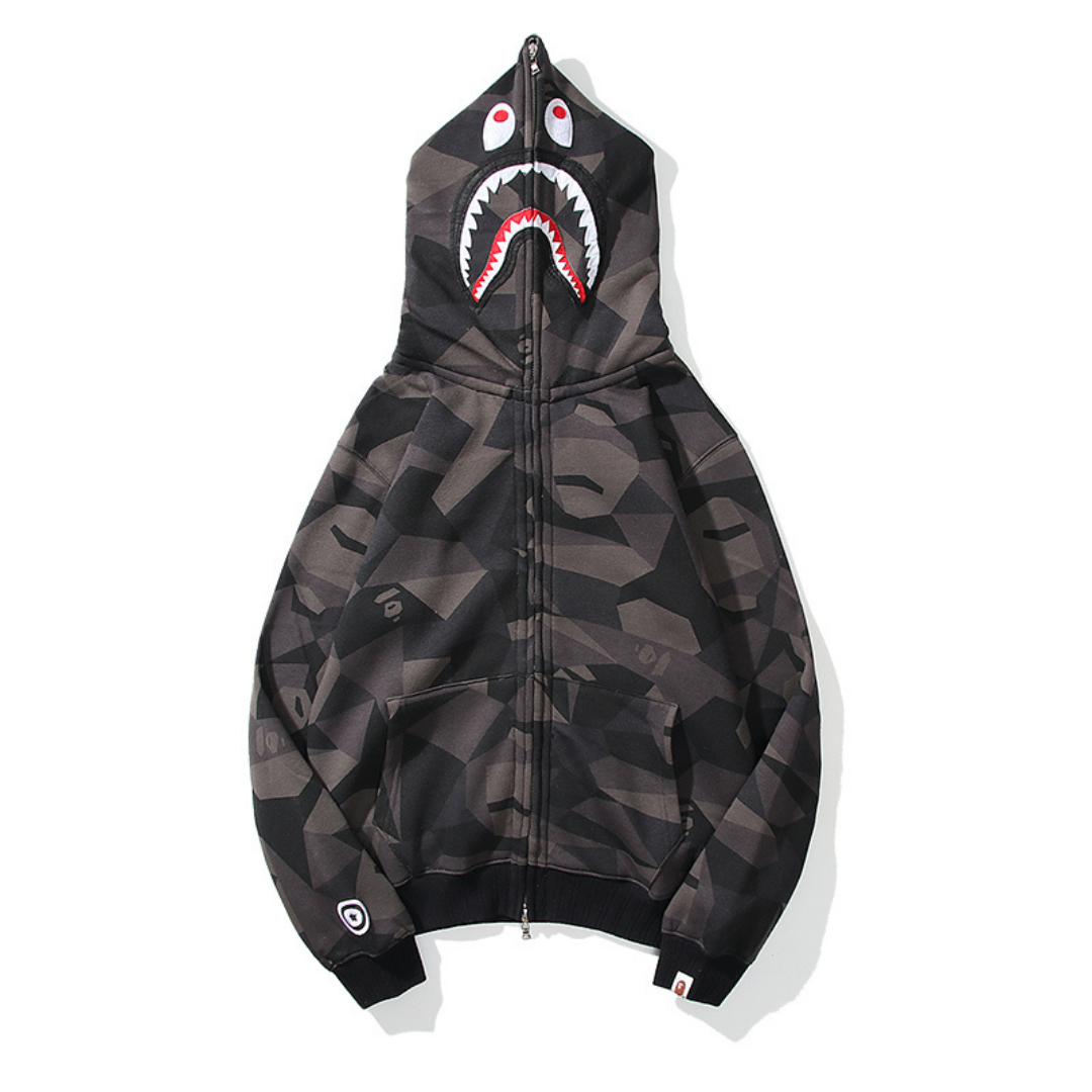 Exklusiver BAPE Streetwear Hai-Hoodie für Herren – Premium Baumwolle, Stylisch & Bequem