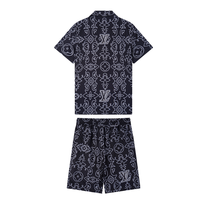 Louis Vuitton Kurz-Set: Luxuriöses Designer-Outfit, Monogramm-Muster, Sommer-Komfort