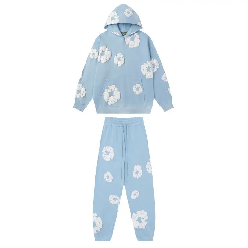 Luxuriöser Denim Tears Babyblauer Trainingsanzug – Stilvoller Komfort für Ihn