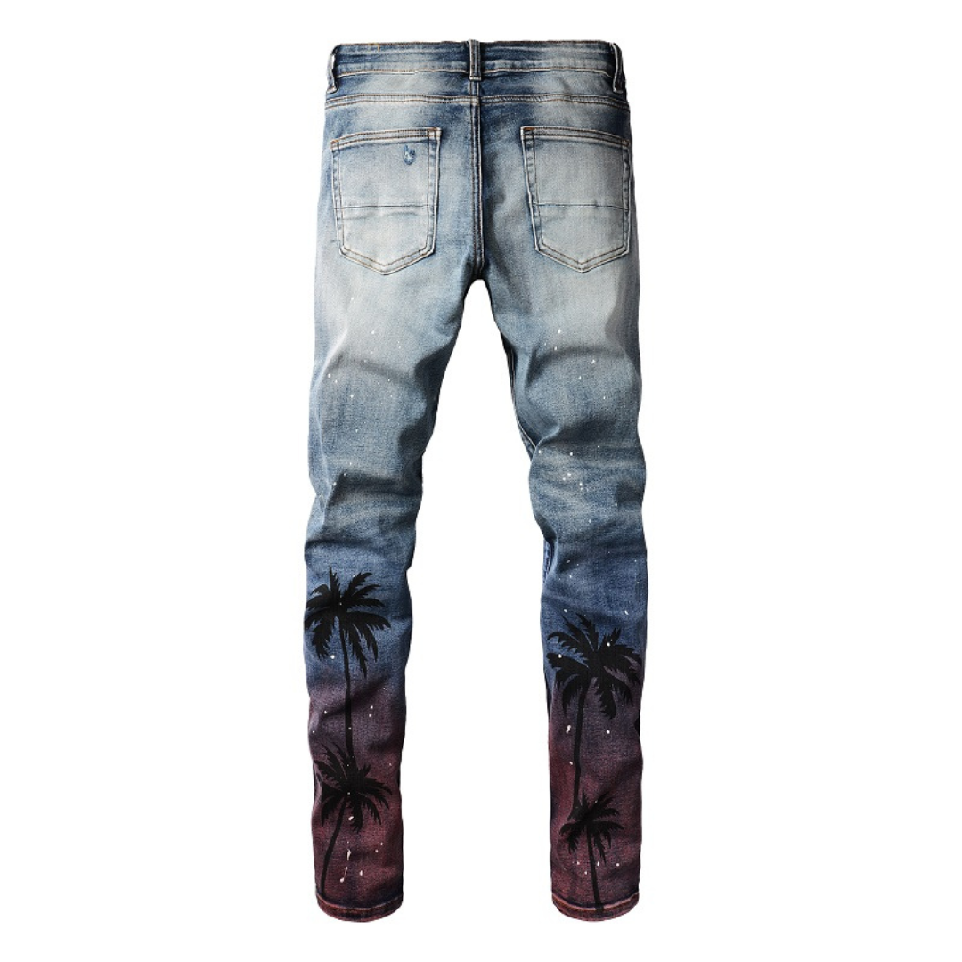 Amiri Palmblaue Luxus Designer Jeans Herren – Premium Denim, Beste Passform