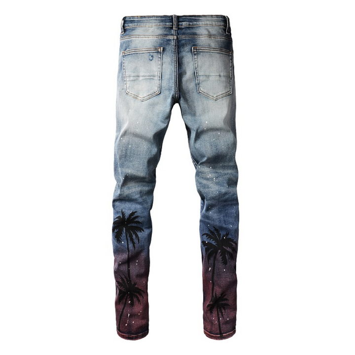 Amiri Palmblaue Luxus Designer Jeans Herren – Premium Denim, Beste Passform