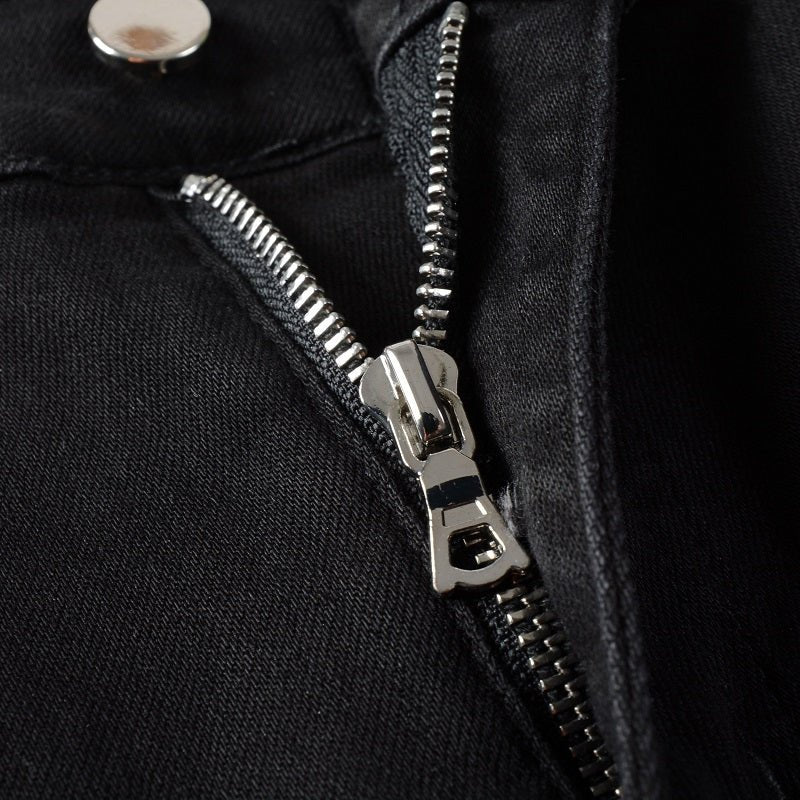 Amiri Herren Full Black Diamond Jeans Luxus Stretch Designer Denim Hose