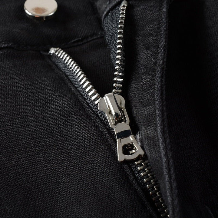 Amiri Herren Full Black Diamond Jeans Luxus Stretch Designer Denim Hose