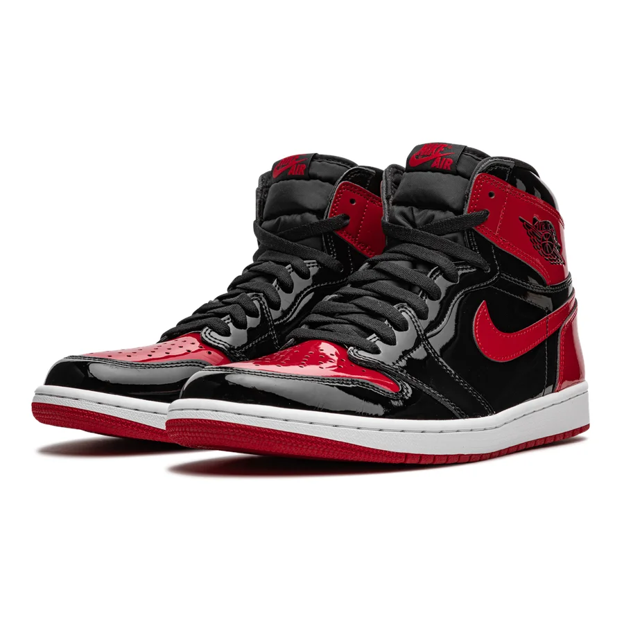 Air Jordan 1 Retro High OG 'Patent Bred': Glänzender Klassiker in Rot-Schwarz