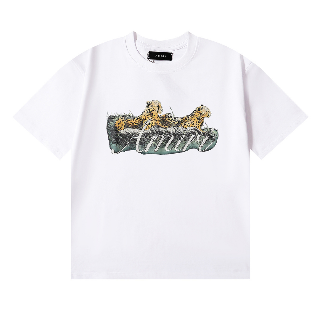 Exklusives Amiri Gepard T-Shirt: Luxuriöses Designer-Shirt für Herren mit Stil