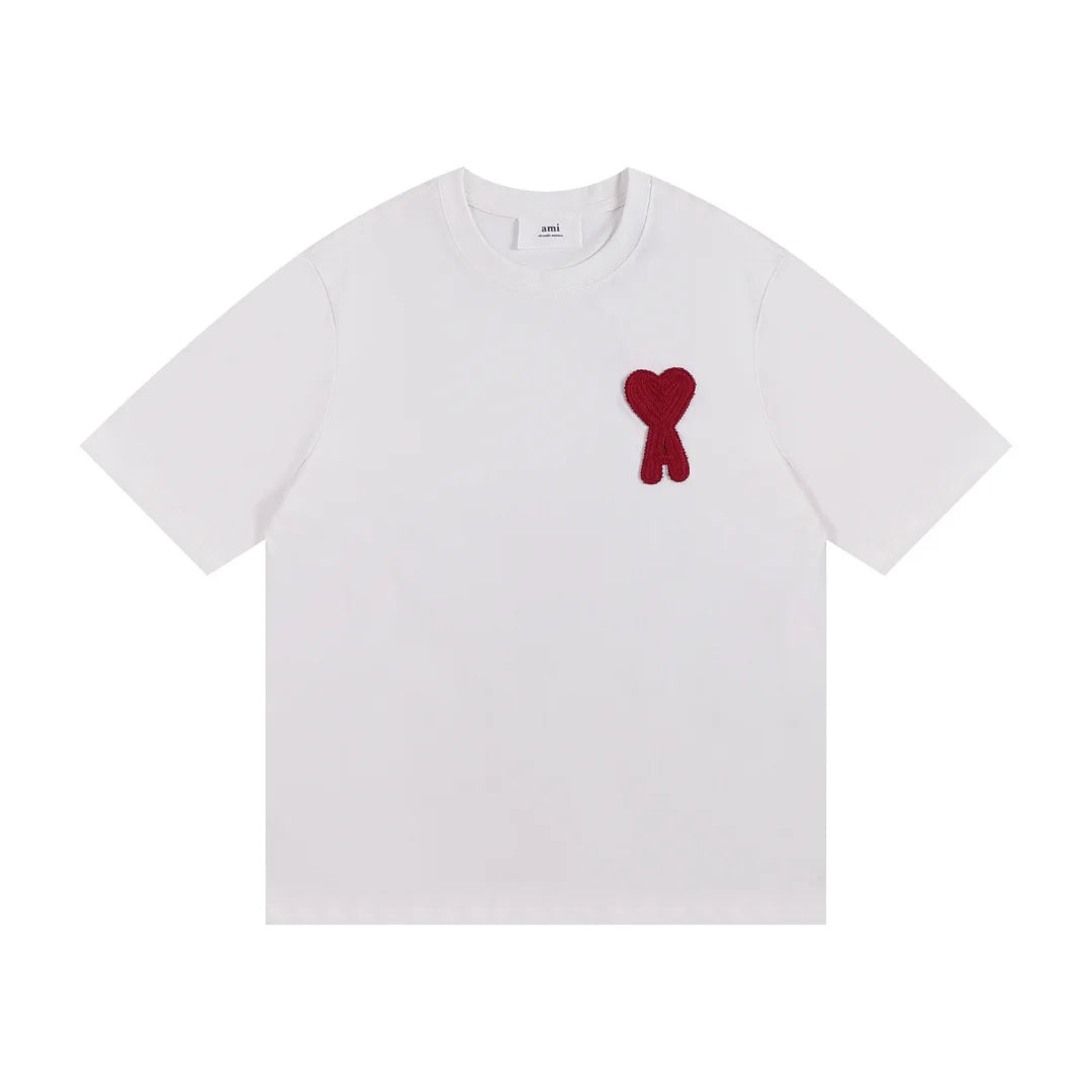 AMI Paris Unisex Designer T-Shirt – Hochwertige Baumwolle mit Herz-Logo