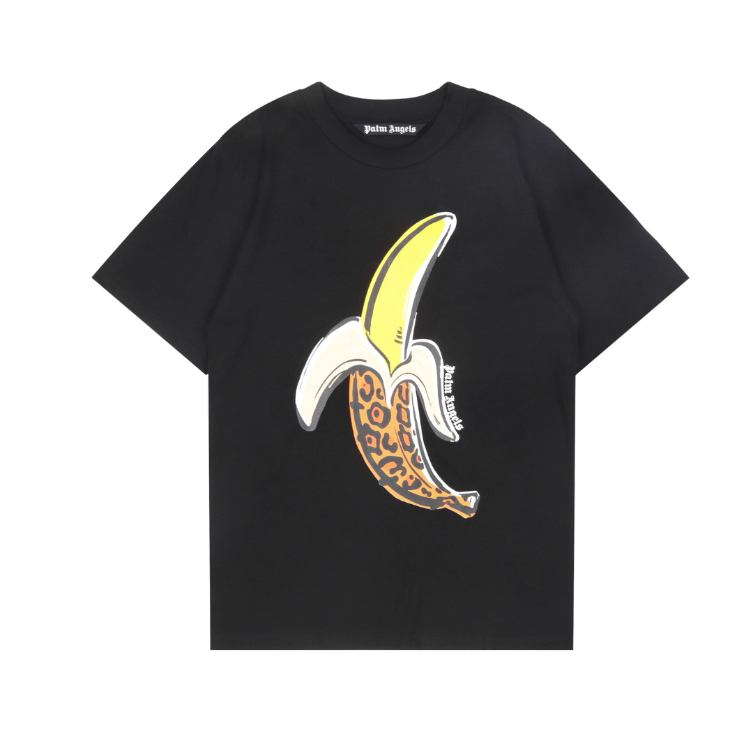 Palm Angels Bananen T-Shirt mit Logo-Print und lässigem Schnitt