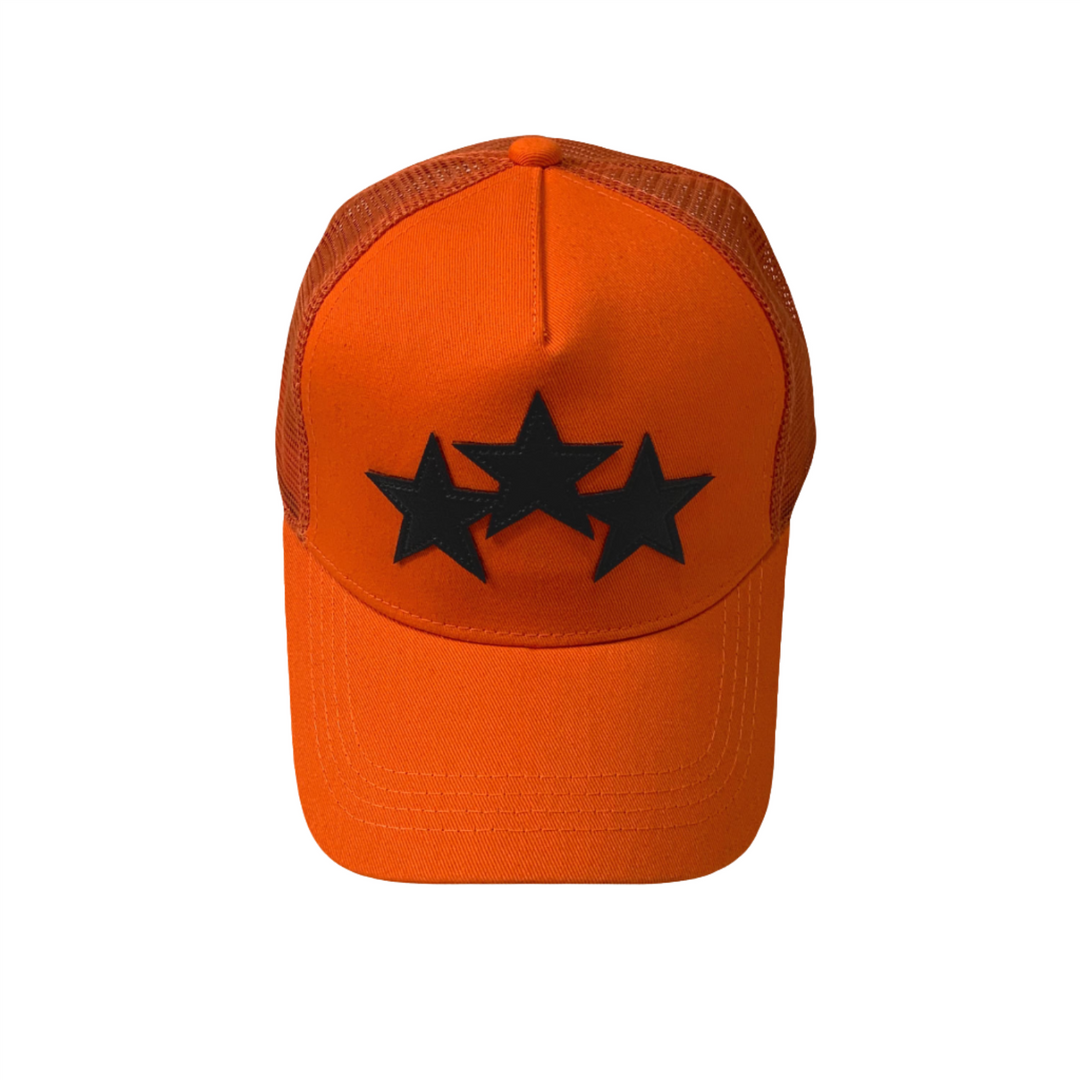 Exklusive Amiri Baseballkappe Orange/Schwarz – Stilvolles Streetwear Accessoire für Herren