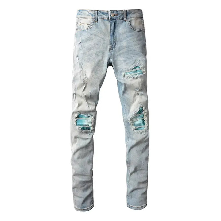 Amiri Herren Blue Gradient Denim Jeans – Luxuriöser Streetwear Style