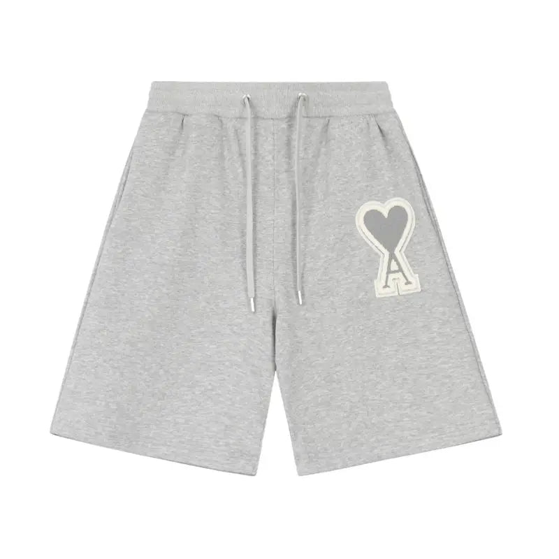 Luxuriöse AMI Paris Ami de Cœur Logo Baumwollshorts – Bequemer Pariser Stil