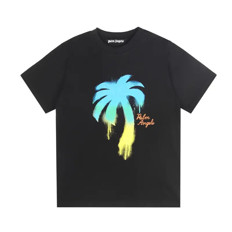 Palm Angels Baum T-Shirt Hochwertige Luxus Baumwolle Streetwear Designer