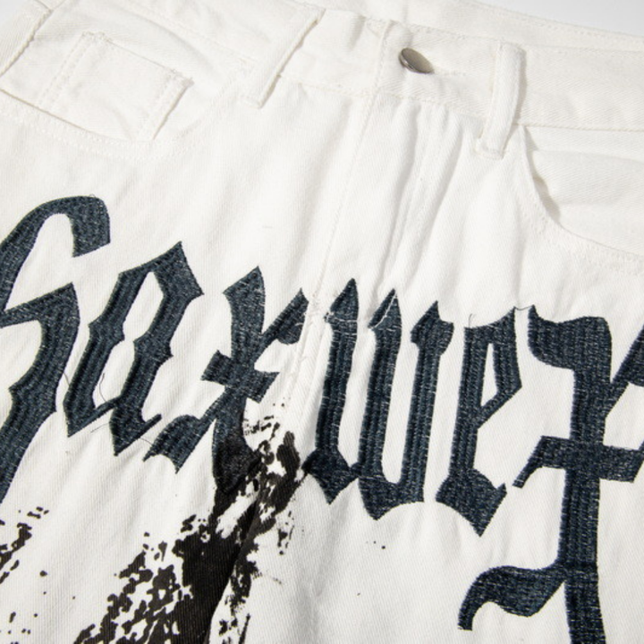 Gallery Dept. Handbemalte Denim Jeans – Einzigartiger Streetwear Vintage Kunst Look