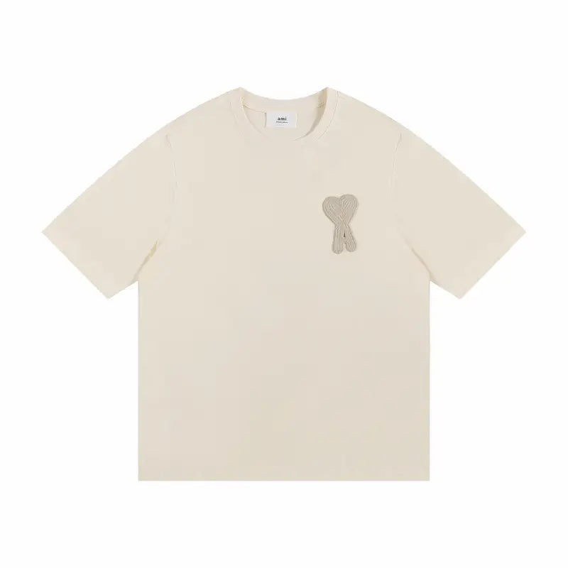 AMI Paris Herz-Logo Baumwoll-T-Shirt Unisex – Zeitlos Elegant & Komfortabel