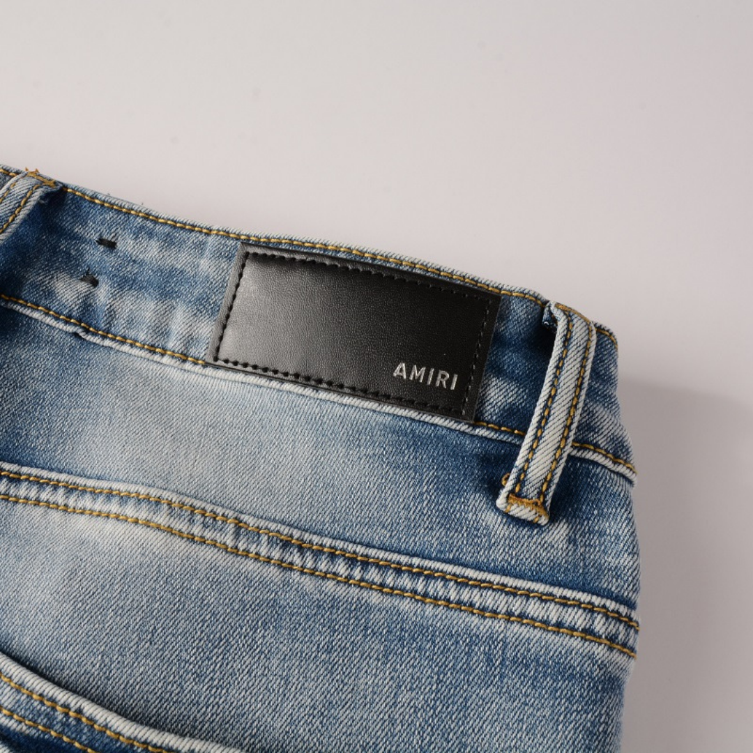 Amiri Logo Distressed Jeans Herren – Stylische Ripped Denim mit Markenlogo