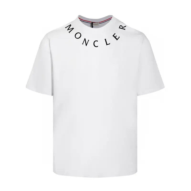 Moncler Hochwertiges Baumwoll-T-Shirt mit Logo-Print Herren Schwarz Weiß