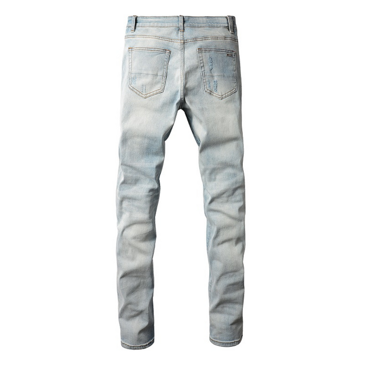 Amiri Herren Blue Gradient Denim Jeans – Luxuriöser Streetwear Style