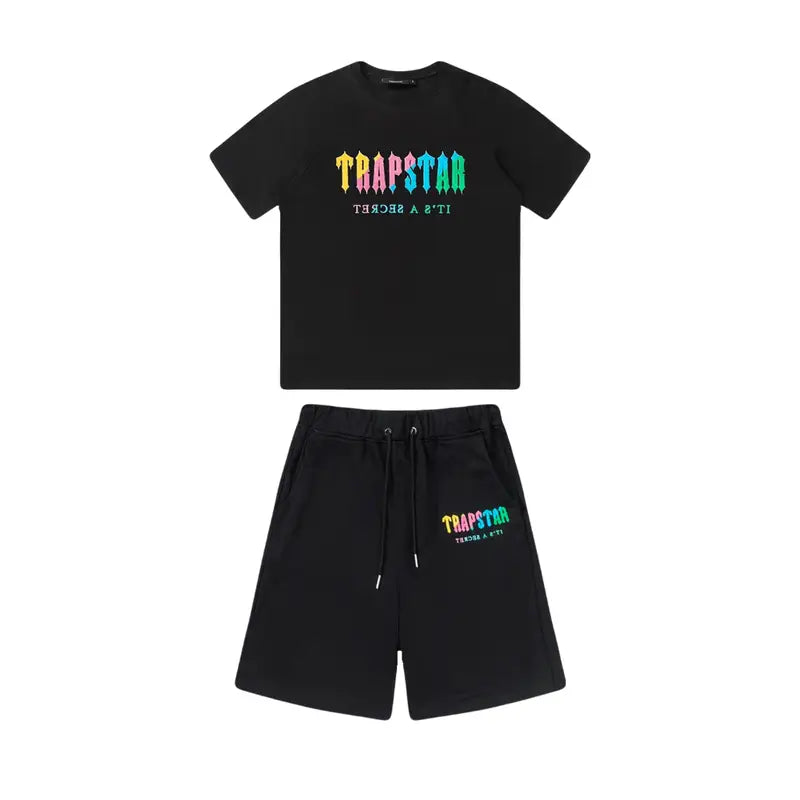 Trapstar Decoded Chenille Kurzset Schwarz Gelb – Lässig & Stylisch