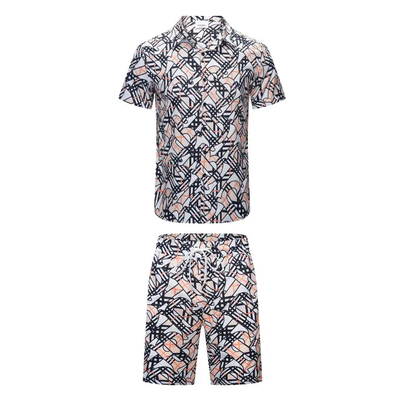 Luxuriöses Burberry Karo Kurzset Herren – Stilvoller Sommer-Zweiteiler aus Baumwolle