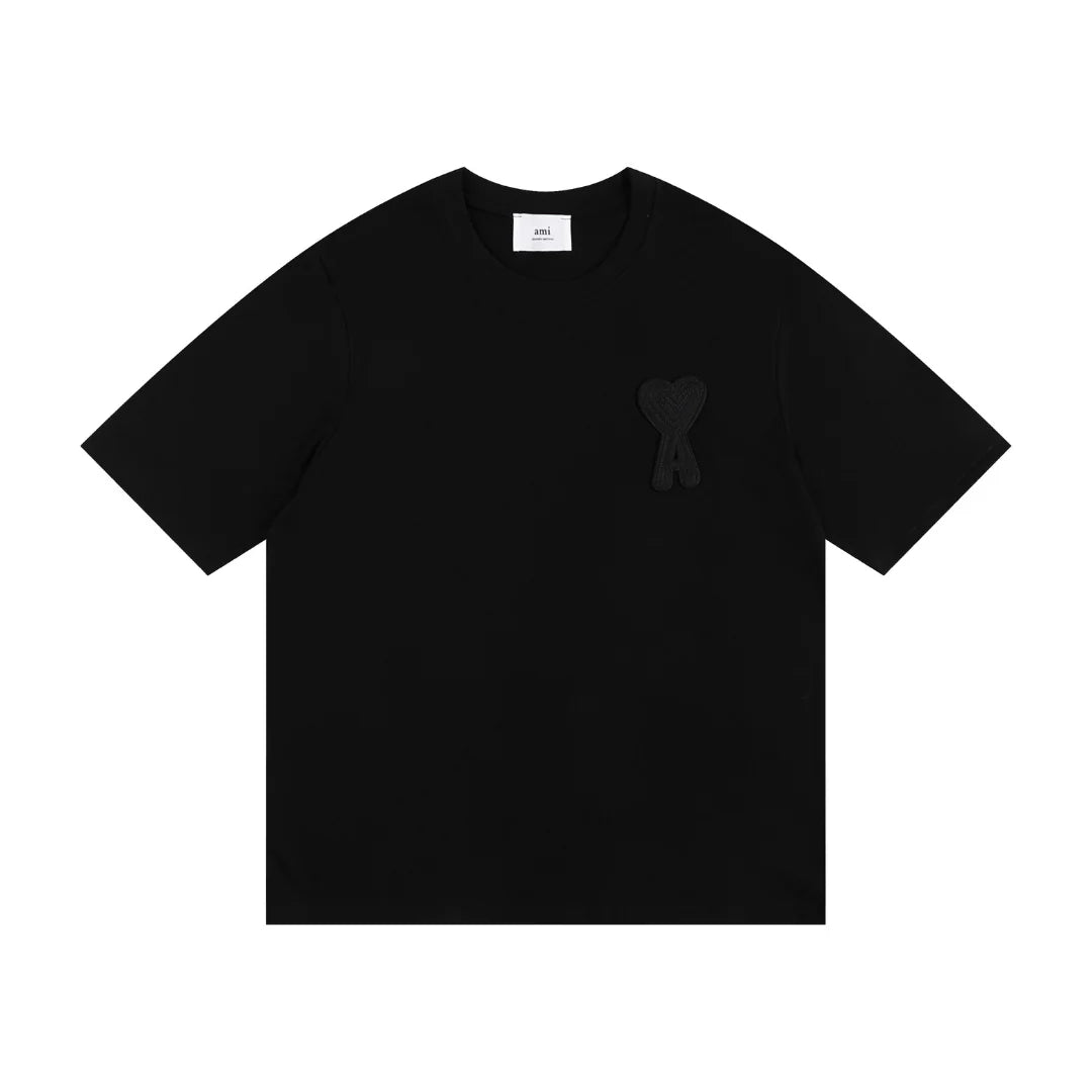 AMI Paris Unisex T-Shirt – Hochwertige Baumwolle, Herz-Logo, Französischer Stil
