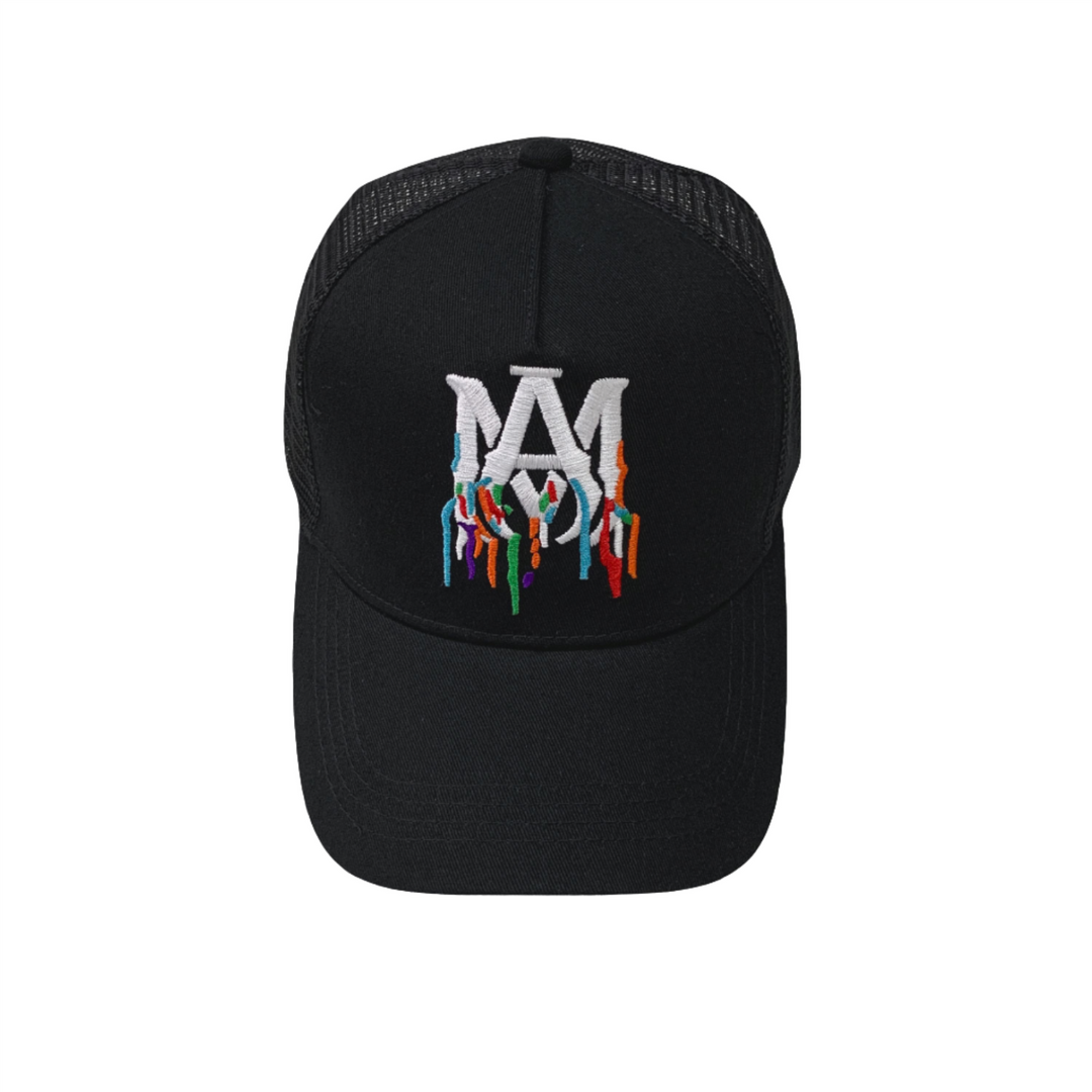 Luxuriöse Amiri Designer Baseballkappe Schwarz – Stilvoller Streetwear-Look mit Logo