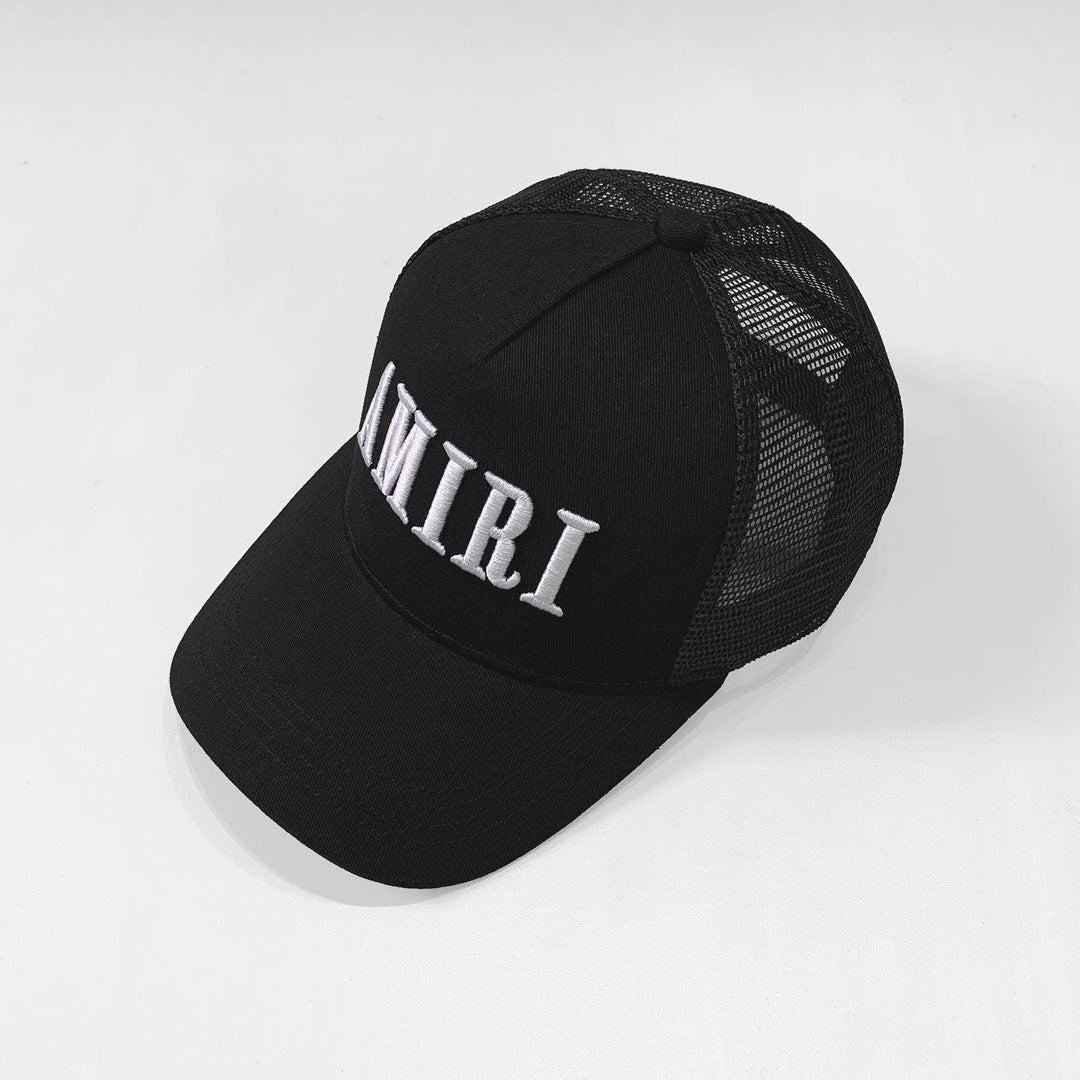 Amiri Luxuriöse Rock'n'Roll Streetwear Baseballkappe Schwarz-Weiß Exklusives Design