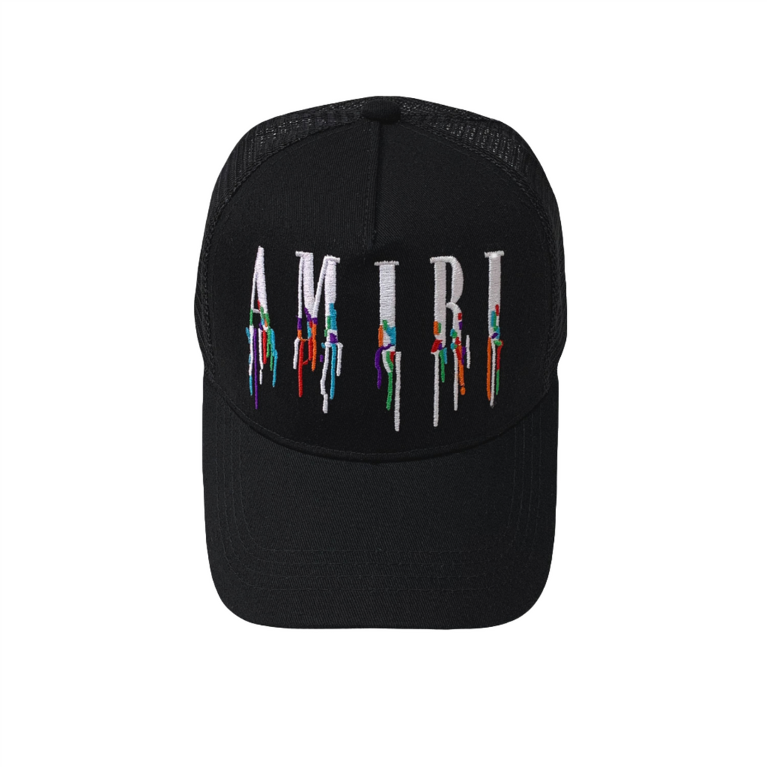 Luxuriöse Amiri Designer Baseballkappe Schwarz – Stilvolle Streetwear Kappe Verstellbar
