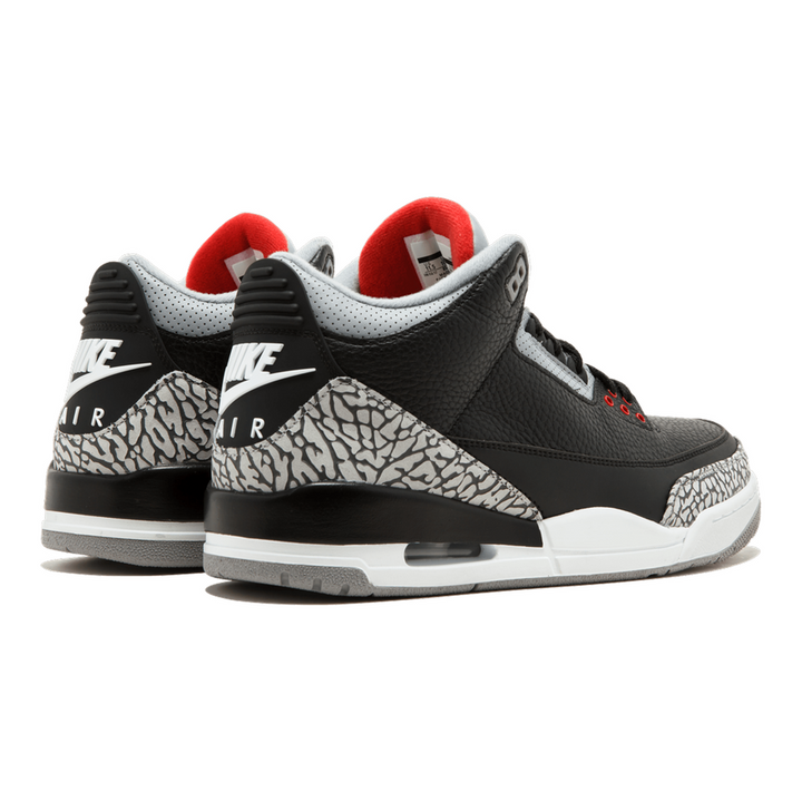 Legendäre Air Jordan 3 Retro OG Black Cement Herren Sneaker mit Nike Air