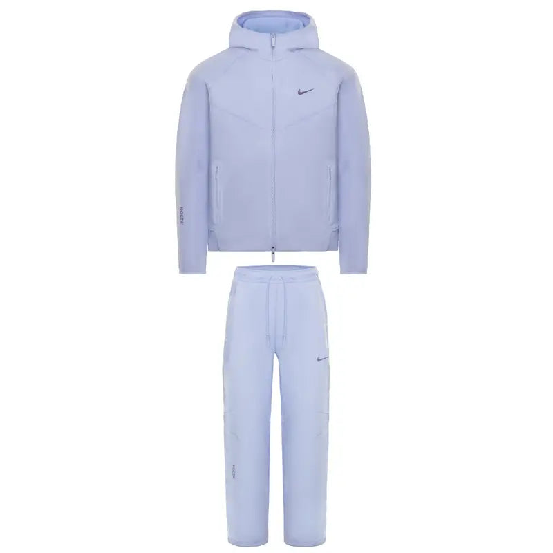 Nike NOCTA Lila Tech Fleece Set: Stylischer Hoodie & Jogginghose für Komfort