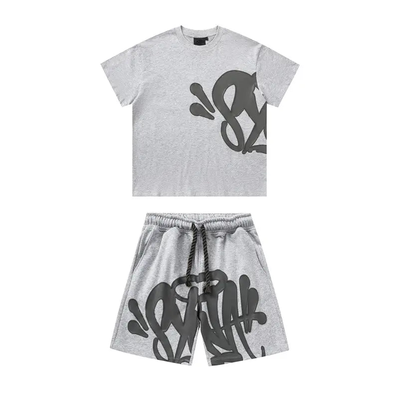 Syna World Grauer Logo Trainingsanzug Set: Ultimativer Streetwear Komfort & Stil