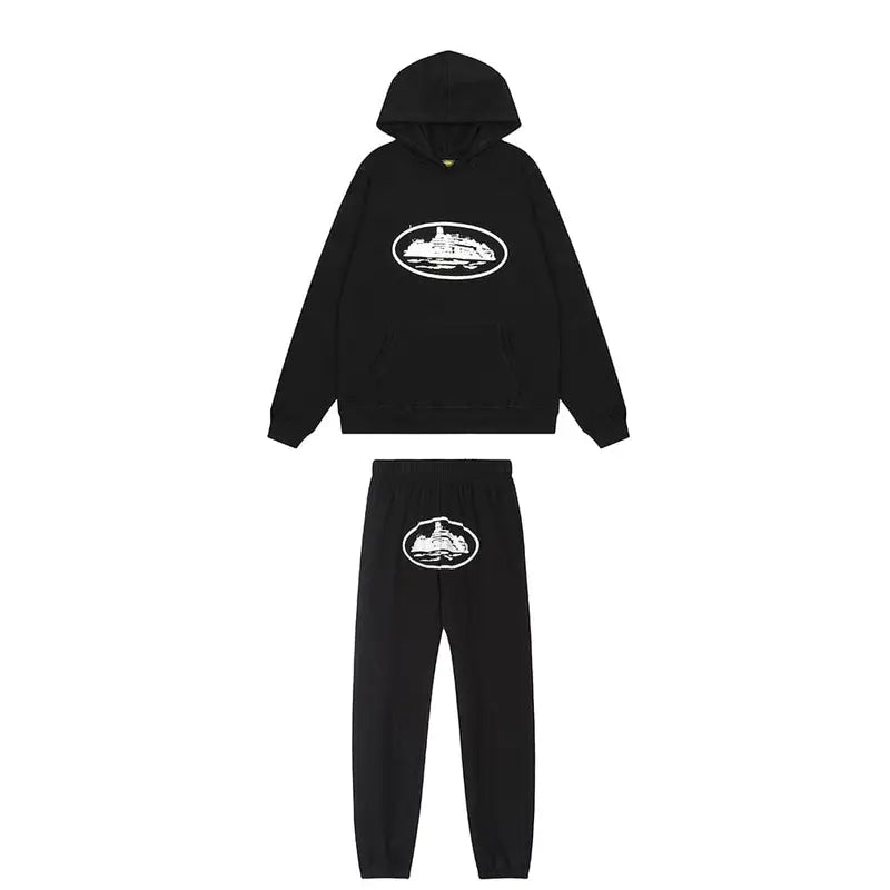 Corteiz Alcatraz Schwarzer Premium Trainingsanzug: Stilvoll, Bequem, Exklusiv, Streetwear Look
