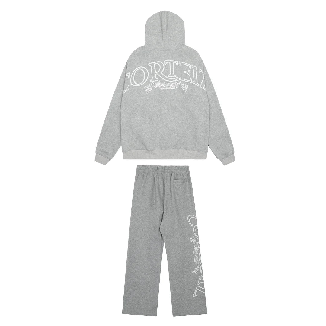 Corteiz Grauer Designer Trainingsanzug: Luxuriöser Streetwear-Stil mit Komfort