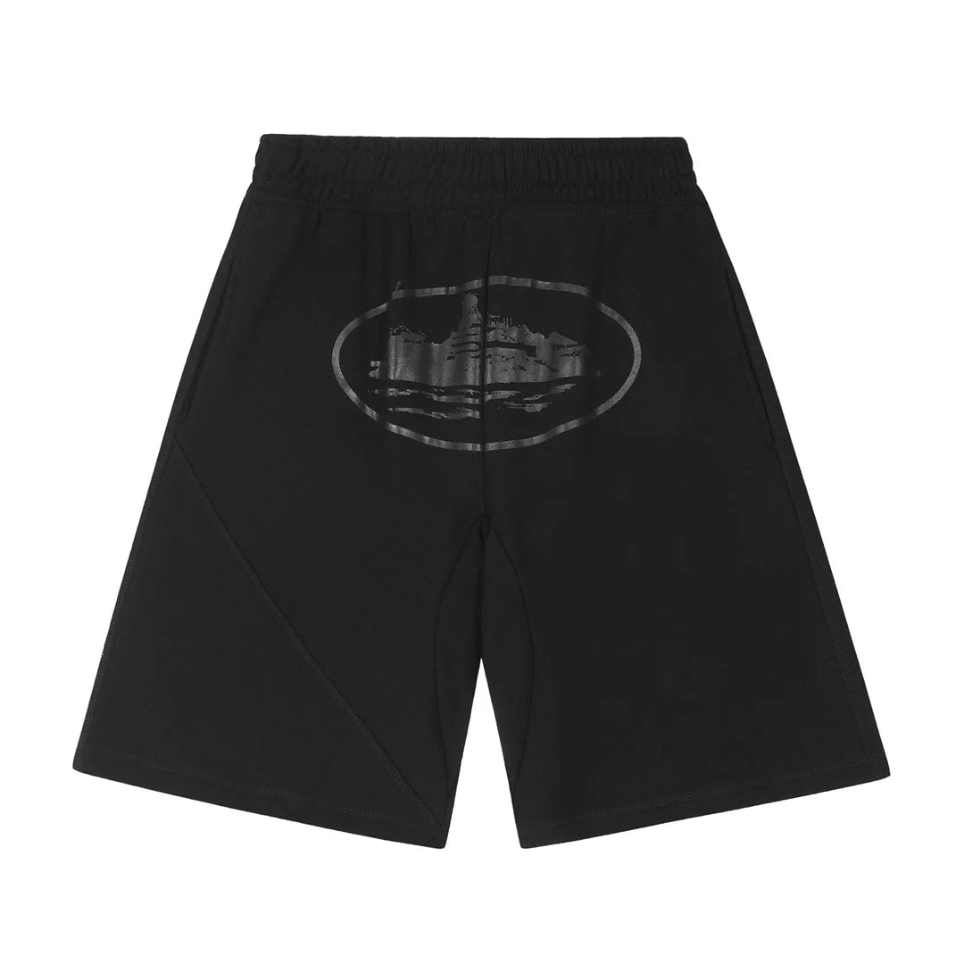 Corteiz Triple Black Shorts – Exklusive Bequeme Streetwear Kurze Hose für Herren