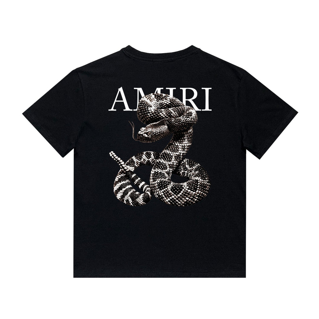 Amiri Herren Schlangen T-Shirt – Luxuriöses Designer-Shirt mit Ikonischem Schlangendruck