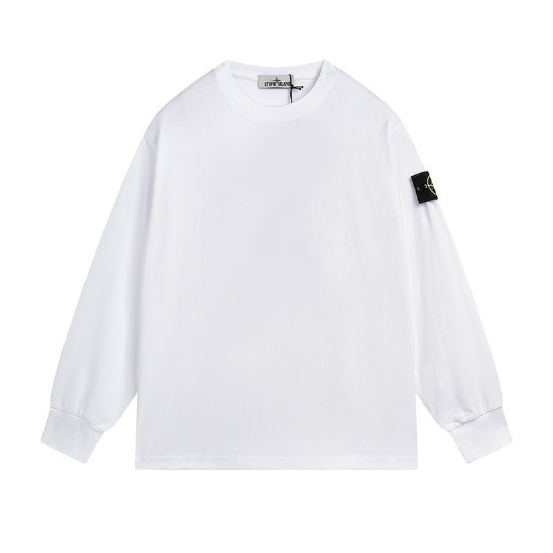 Stone Island Monogramm Hoodie – Luxuriöser Urbaner Herren Kapuzenpullover mit Kompass-Patch