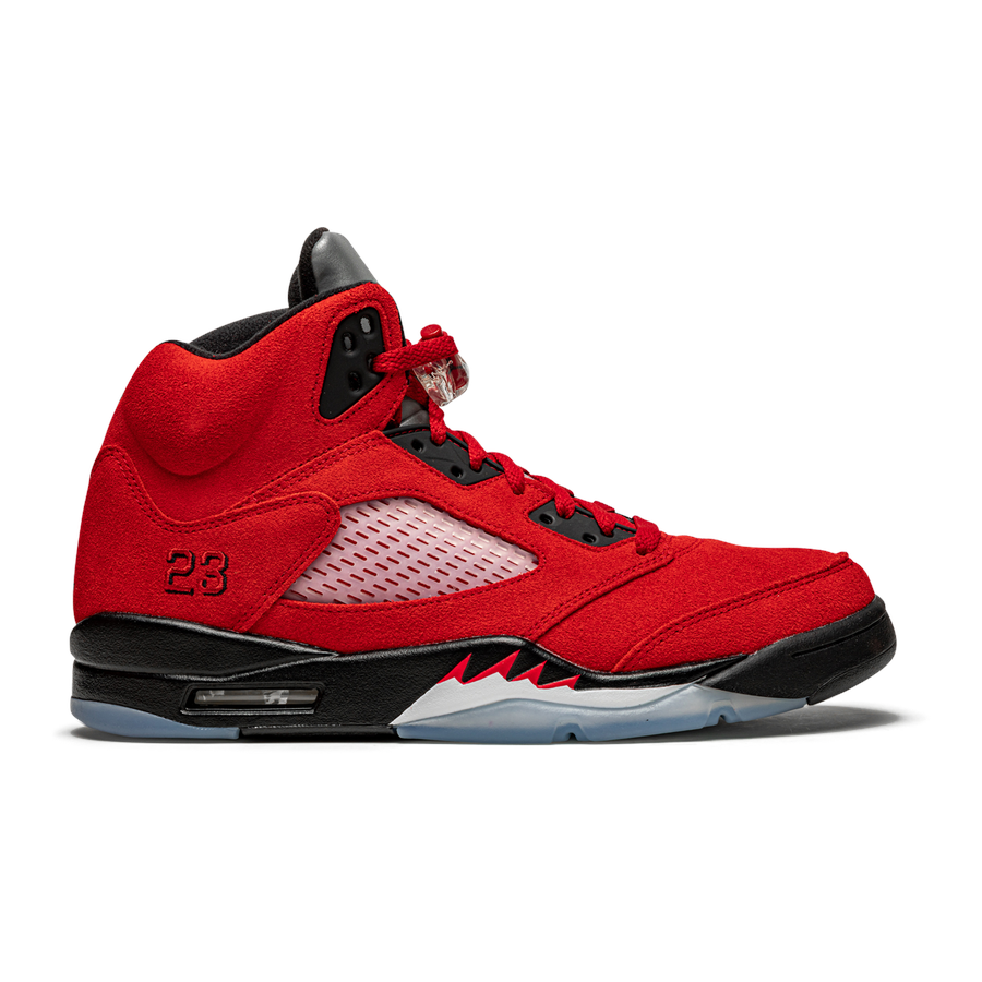 Air Jordan 5 Retro "Raging Bull 2021" – Feuerroter Wildleder-Sneaker für Sammler