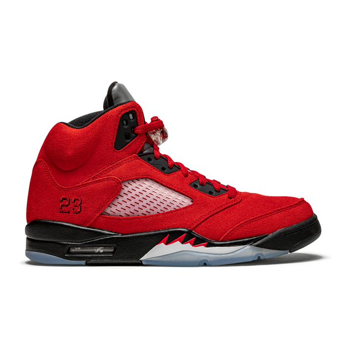 Air Jordan 5 Retro "Raging Bull 2021" – Feuerroter Wildleder-Sneaker für Sammler