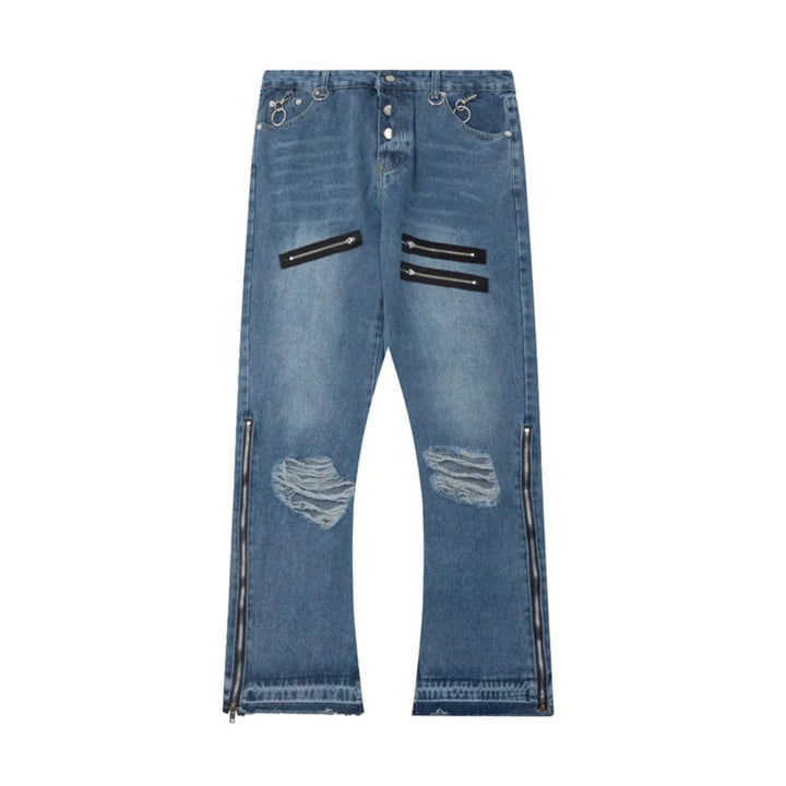 Gallery Dept. Designer Denim Jeans mit Farbspritzern – Einzigartige Streetwear Hose