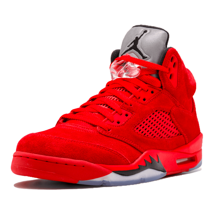 Air Jordan 5 Retro 'Red Suede' Sneaker – Klassischer Stil, Premium Wildleder, Legendäre Bulls Vibes