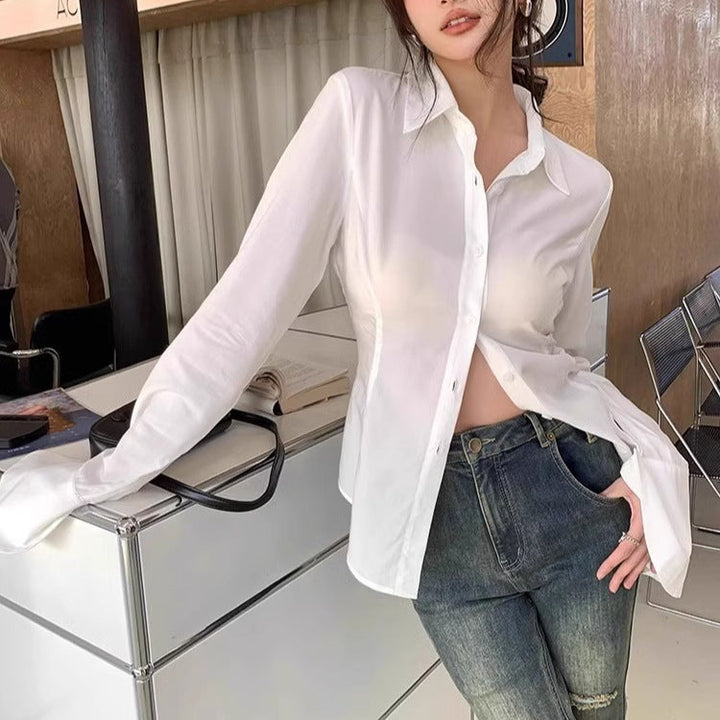 Back Lace-Up Bluse