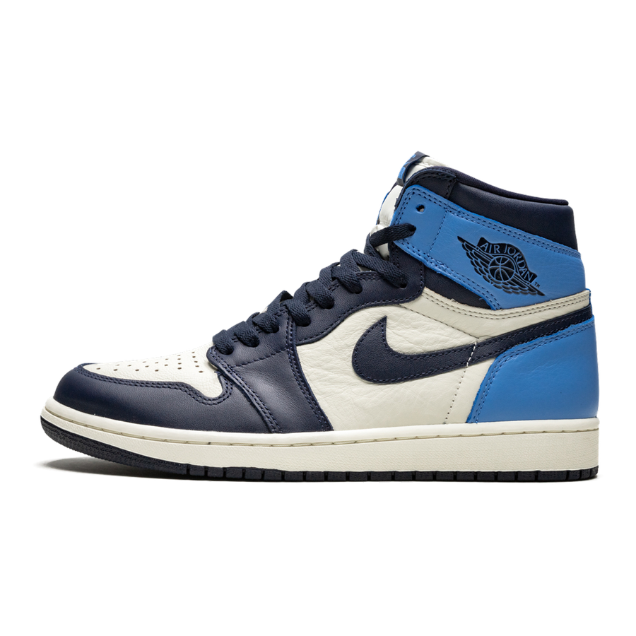 Legendärer Air Jordan 1 Retro High OG 'Obsidian/University Blue' Premium Leder Herren Sneaker