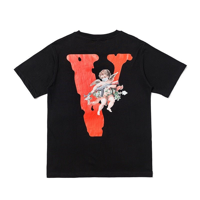 V-LONE Engel T-Shirt mit rebellischem Statement-Print – Urban Streetwear Mode