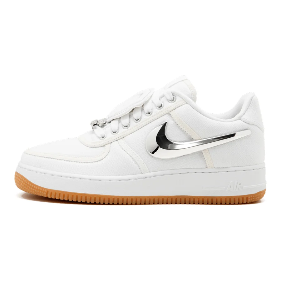 Nike Air Force 1 Low Travis Scott White – Kultiger Canvas Sneaker Wechsel-Swoosh