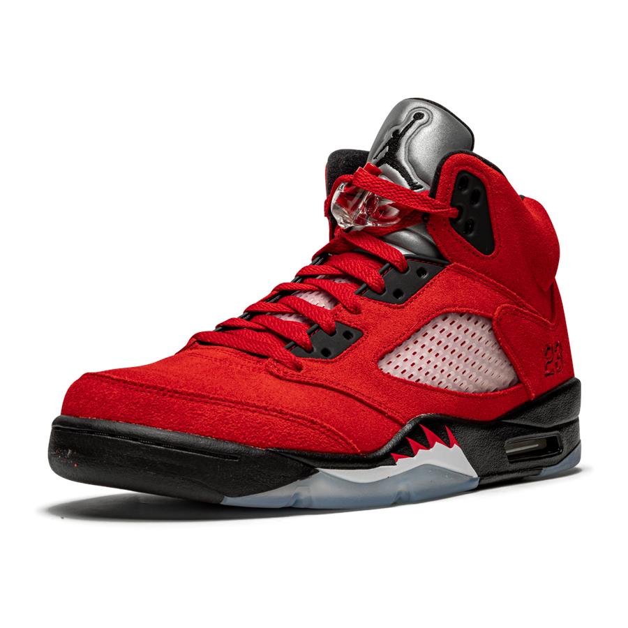 Air Jordan 5 Retro "Raging Bull 2021" – Feuerroter Wildleder-Sneaker für Sammler