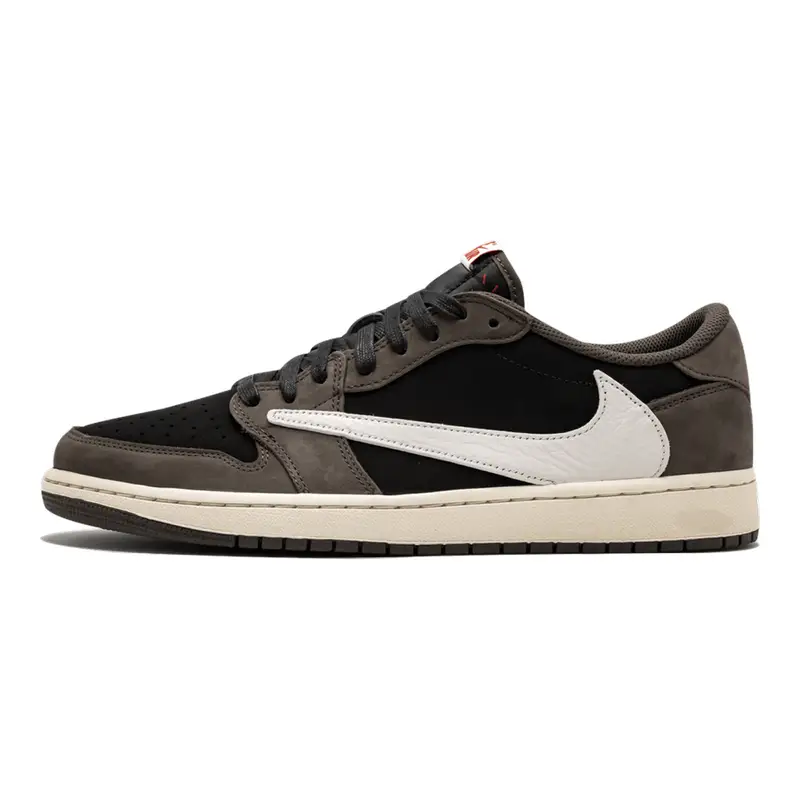 Exklusiver Travis Scott Air Jordan 1 Low "Mocha" Sneaker – Premium Nubuk Design