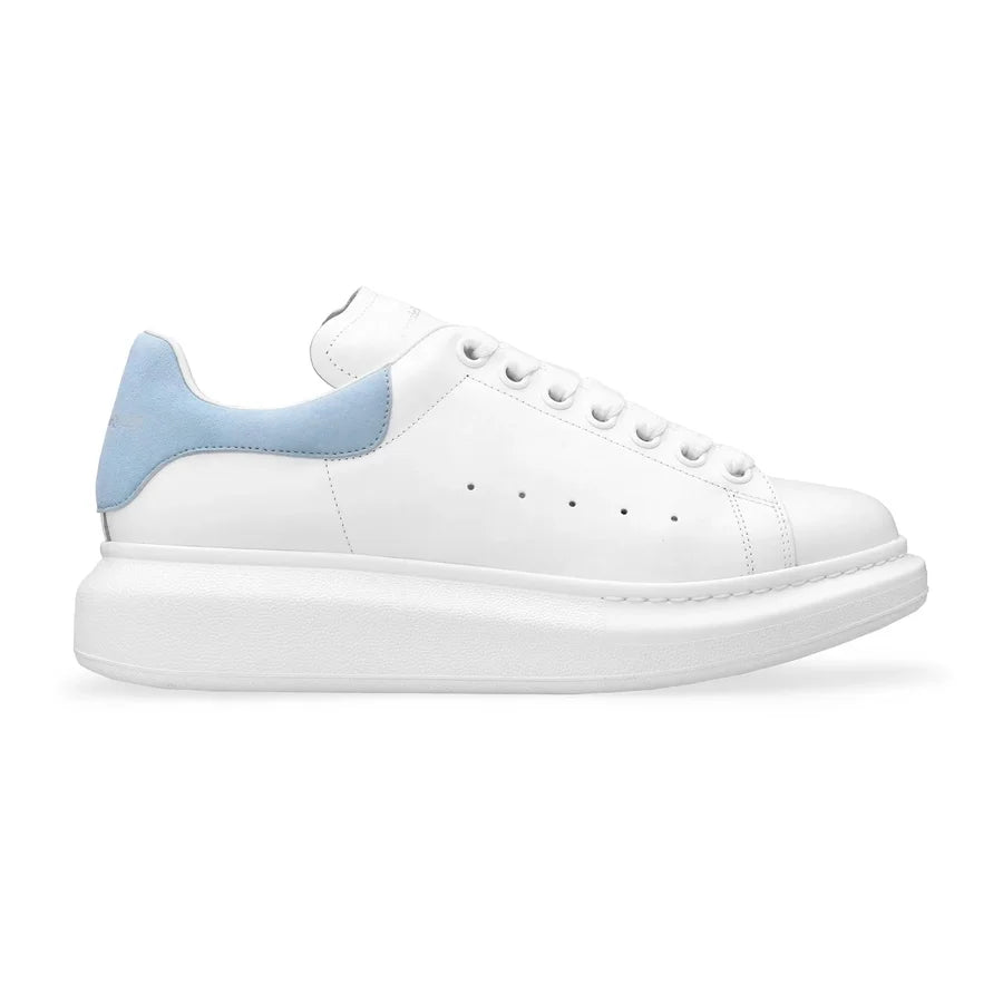 Alexander McQueen Erhöhte Sohle Sneaker Weiß Blau Luxus Freizeitschuh