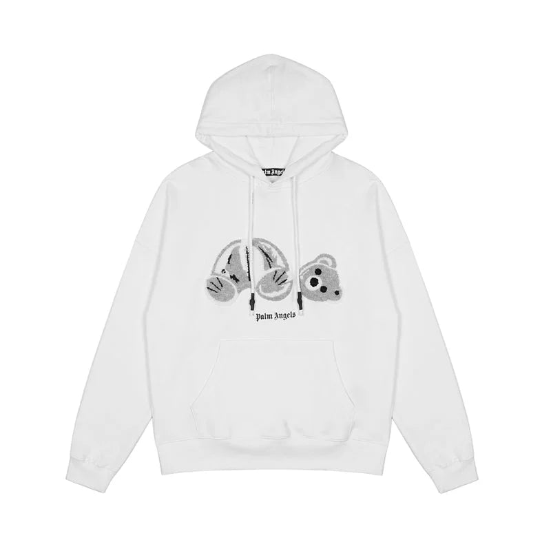 Palm Angels Luxus Bären Hoodie – Hochwertiger Urban Streetwear Kapuzenpullover