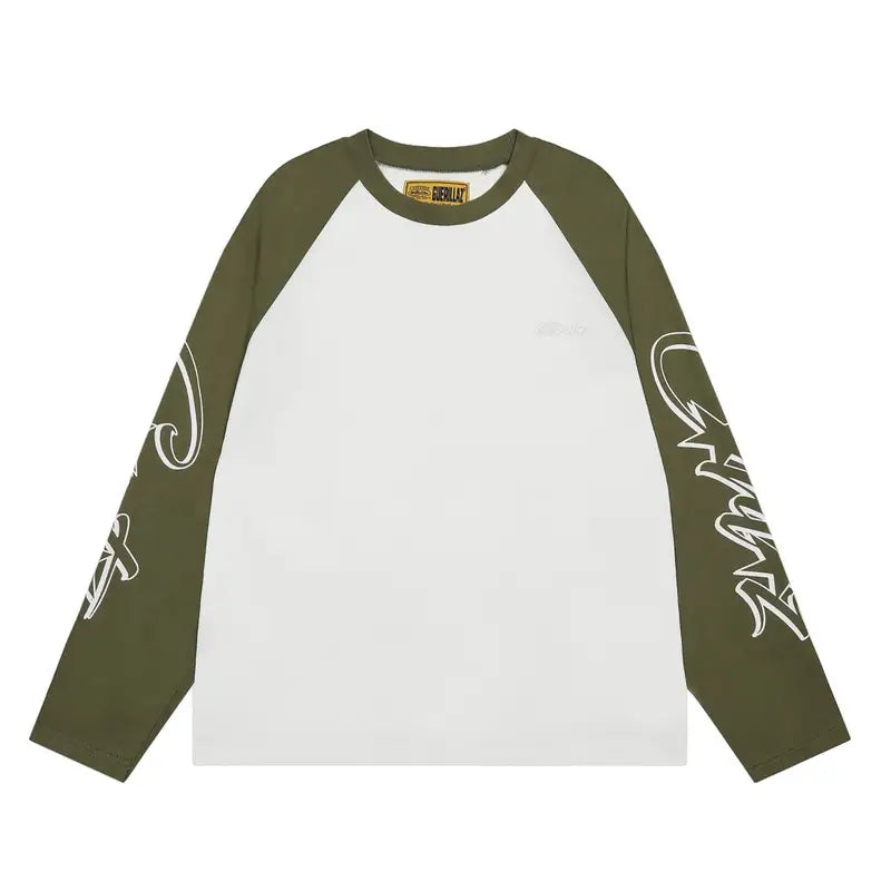 Corteiz Weiß Olive Langarmshirt – Stylisch, Komfortabel, Exklusiv, Streetwear Look