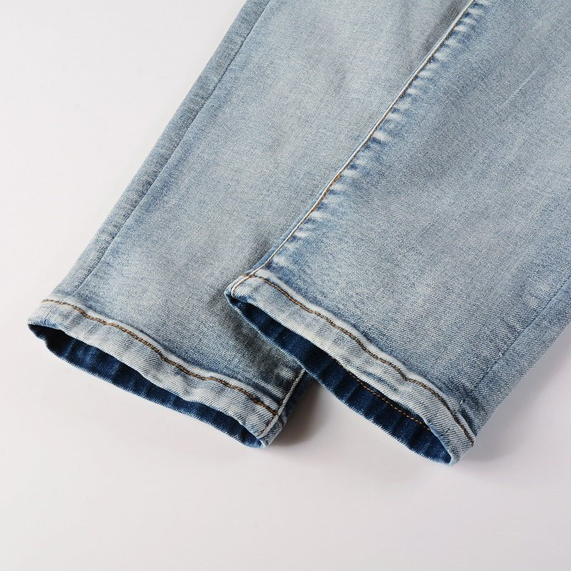 Amiri Blue Gradient Slim Fit Designer Jeans Herren – Luxuriöser Denim Style